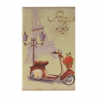 Caja fuerte tipo libro con Torre Eiffel y Scooter