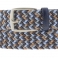 Cinturón elástico gris, azul y cuero de Bellido 121130