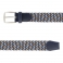Cinturón elástico gris, azul y cuero de Bellido 121132