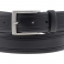 Cinturón italiano negro piel lisa y grabada laterales 122190