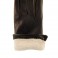 Detalle forro guantes piel con borreguito marrón