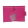Interior abierto cartera mujer piel combinada con serraje rosa