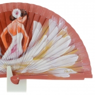 Abanico naranja de bailarina flamenca